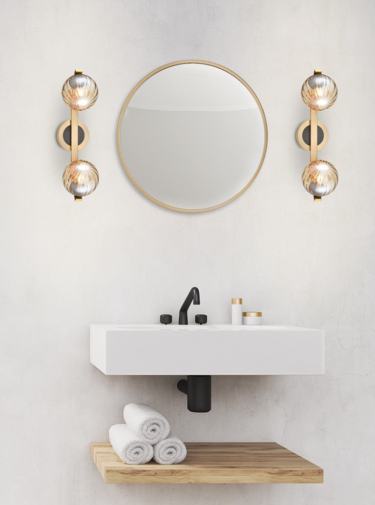 Oculus 2lt Bracket matt black and aged brass