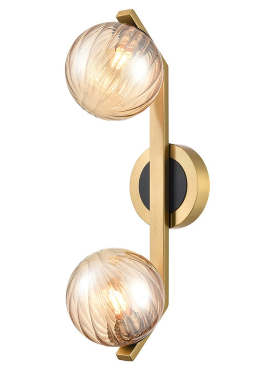 Oculus 2lt Bracket matt black and aged brass