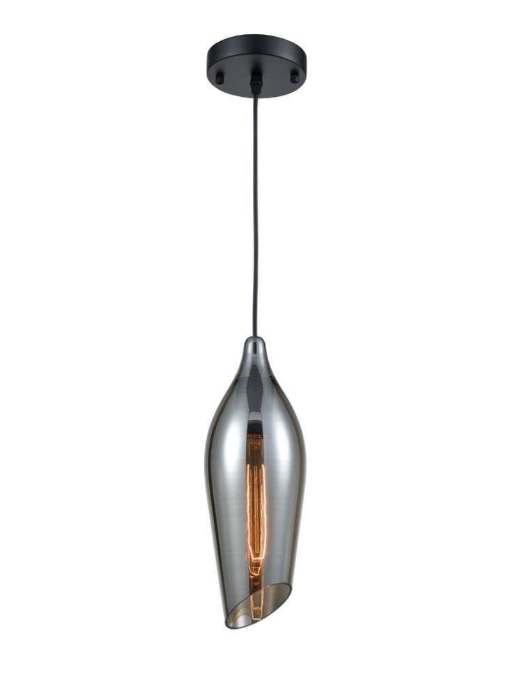 Taper Smoked Glass Pendant