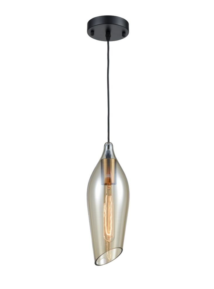 Taper Amber Glass Pendant