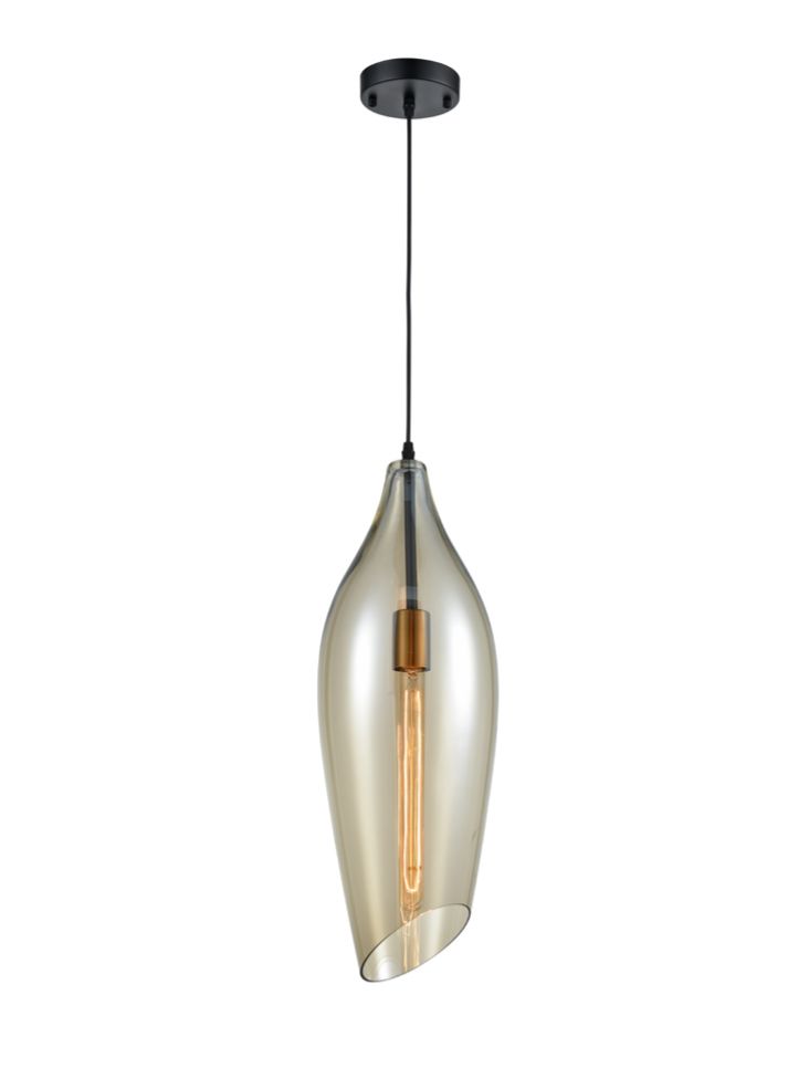 Taper Amber Glass Pendant