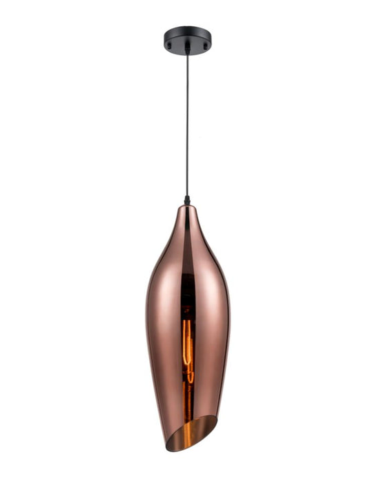 Taper Copper Finish  Glass Pendant
