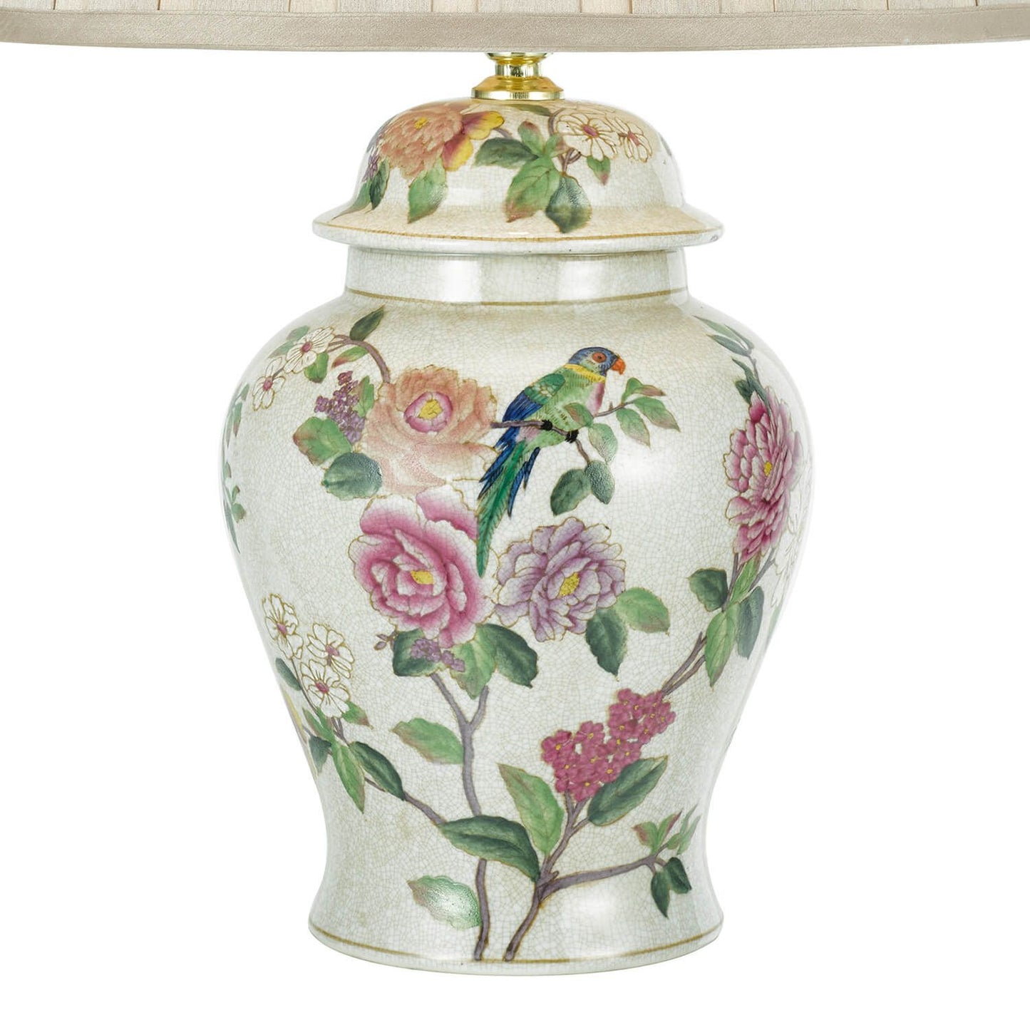 Peony Table Lamp Floral Design With Shade