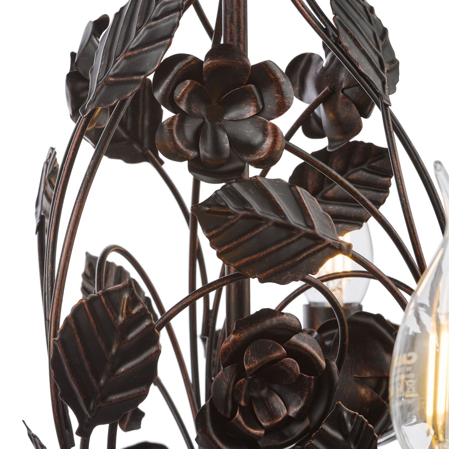 Priscilla 5 Light Pendant Matt Black/Bronze Fitting Only