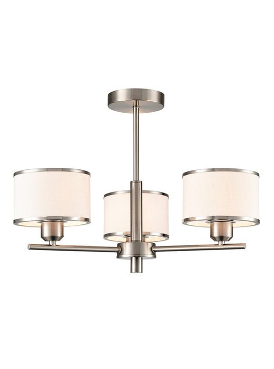 Polaris 3lt Fitting in Satin Nickel