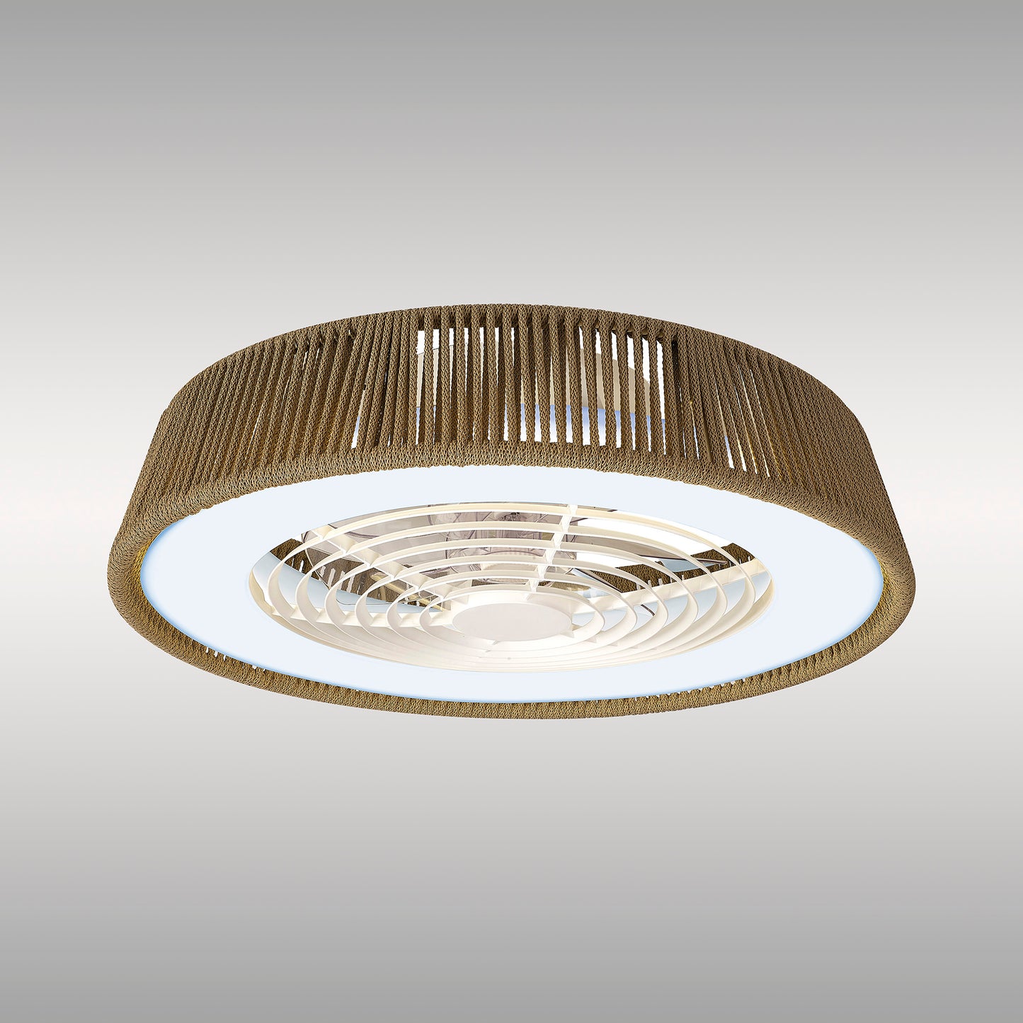 Polinesia Nautica 70W LED Dimmable Ceiling Light With Built-In 35W DC Reversible Fan, Beige Oscu, 4200lm, 5yrs Warranty by Mantra