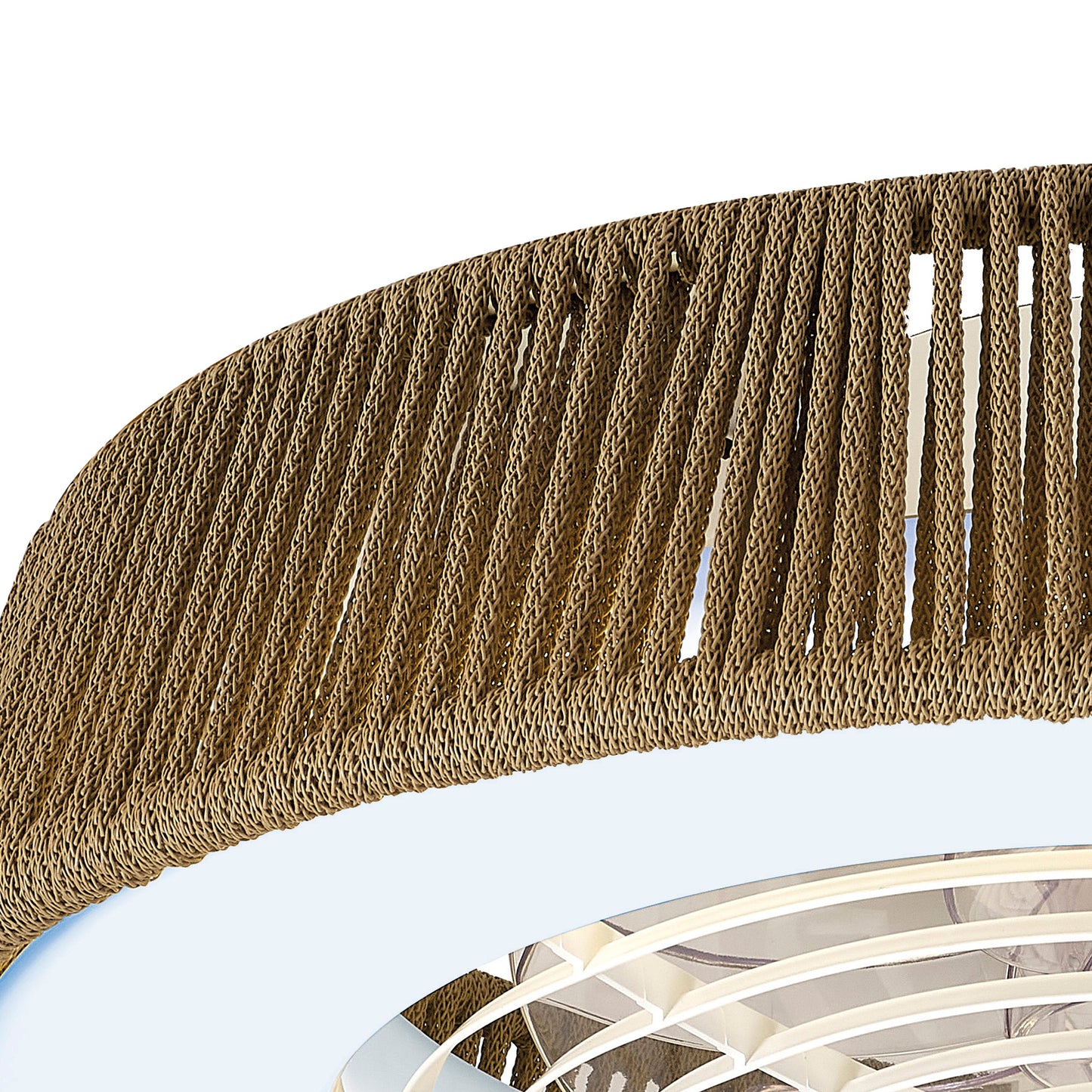 Polinesia Nautica 70W LED Dimmable Ceiling Light With Built-In 35W DC Reversible Fan, Beige Oscu, 4200lm, 5yrs Warranty by Mantra