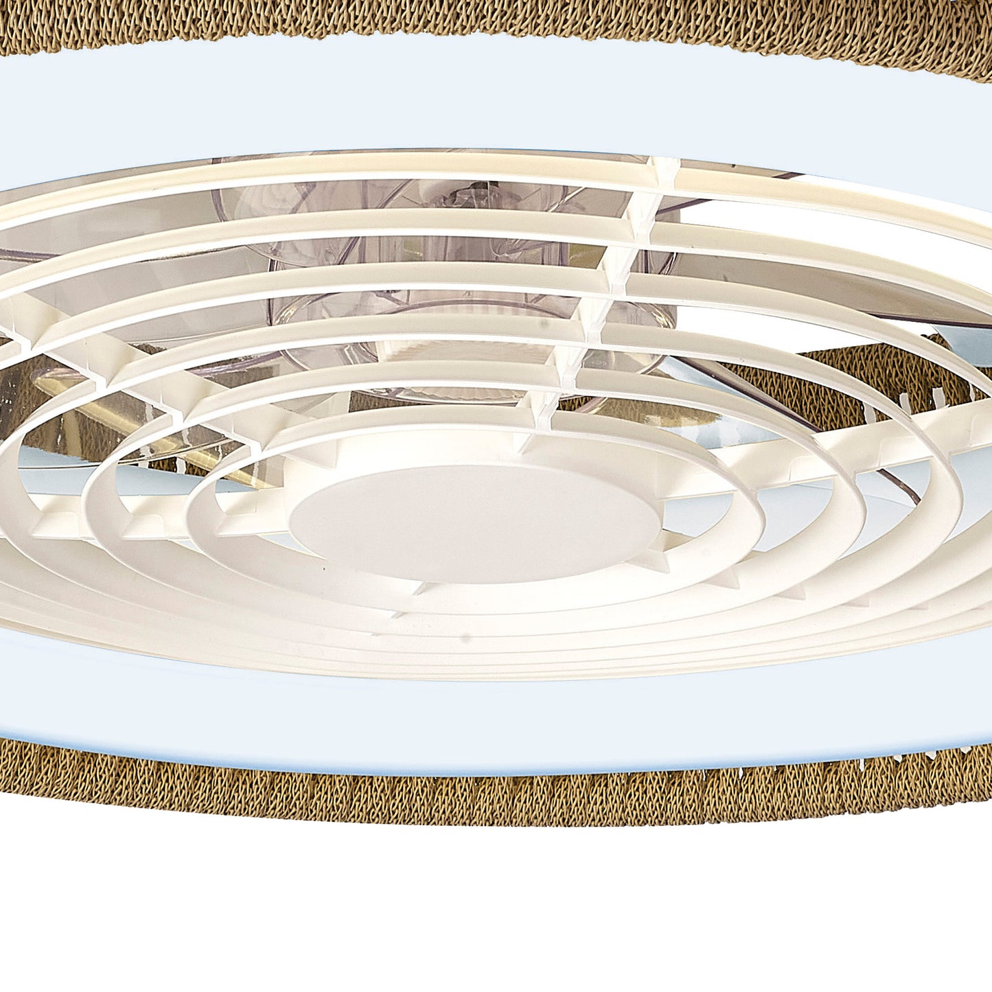 Polinesia Nautica 70W LED Dimmable Ceiling Light With Built-In 35W DC Reversible Fan, Beige Oscu, 4200lm, 5yrs Warranty by Mantra