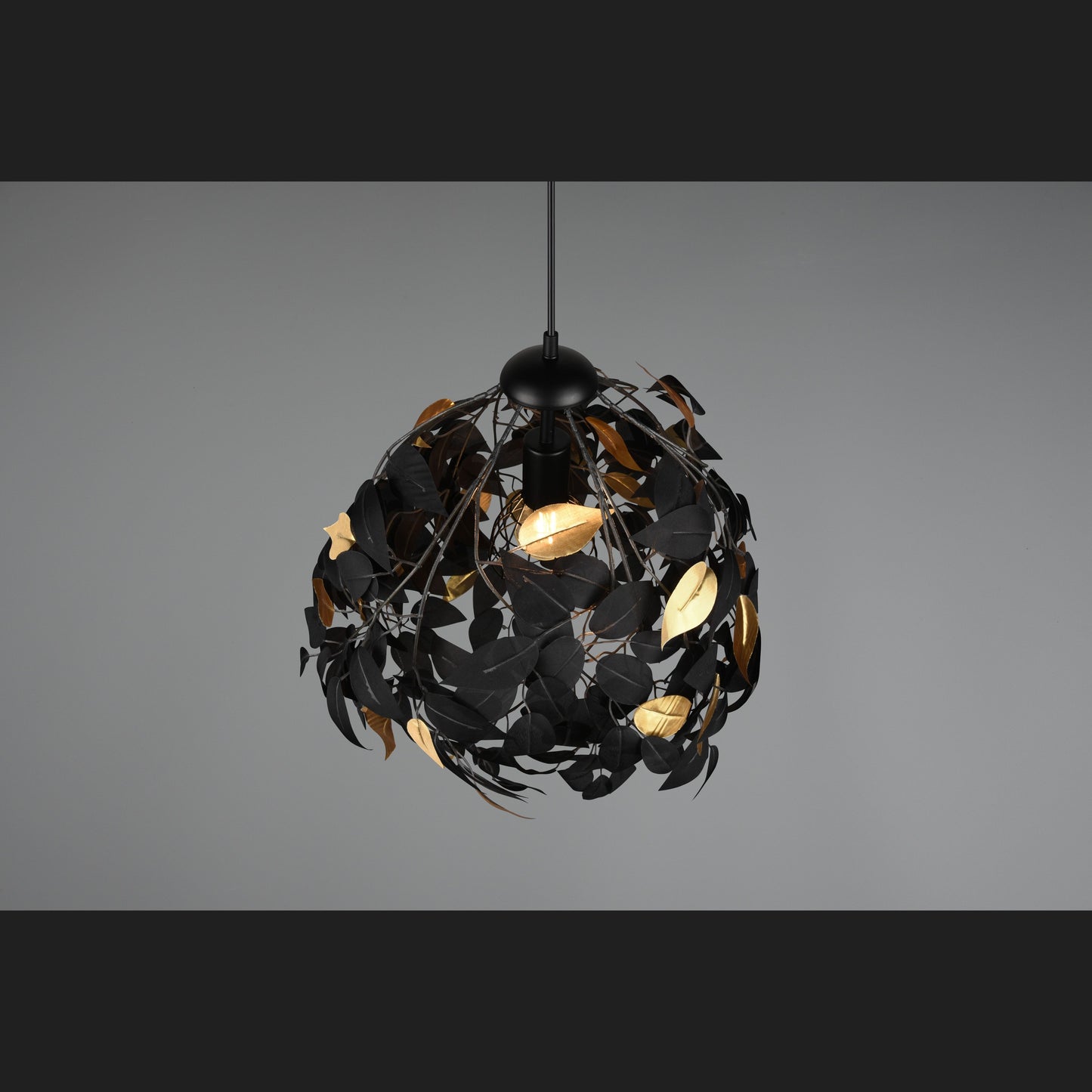 Leavy - Chandelier - Black - Gold - Reality