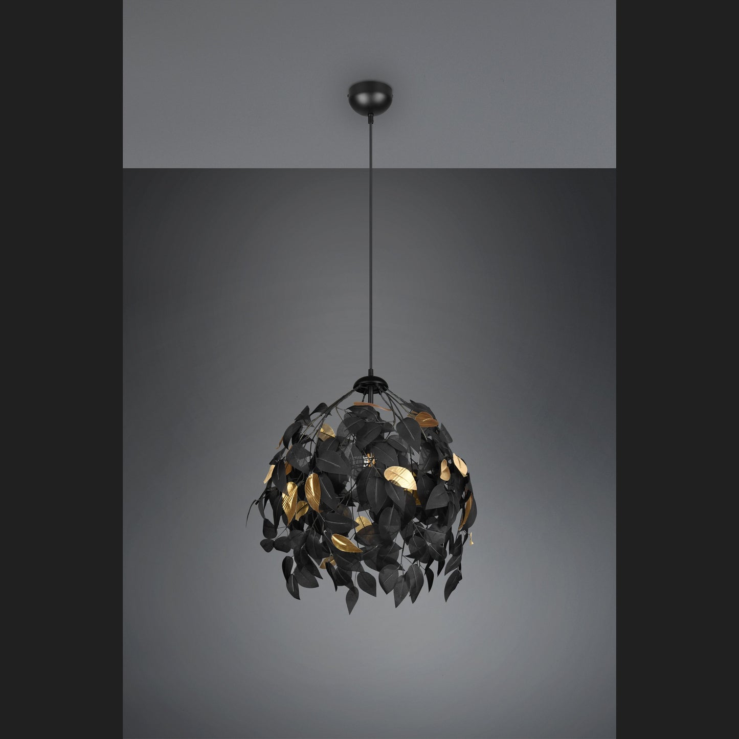 Leavy - Chandelier - Black - Gold - Reality