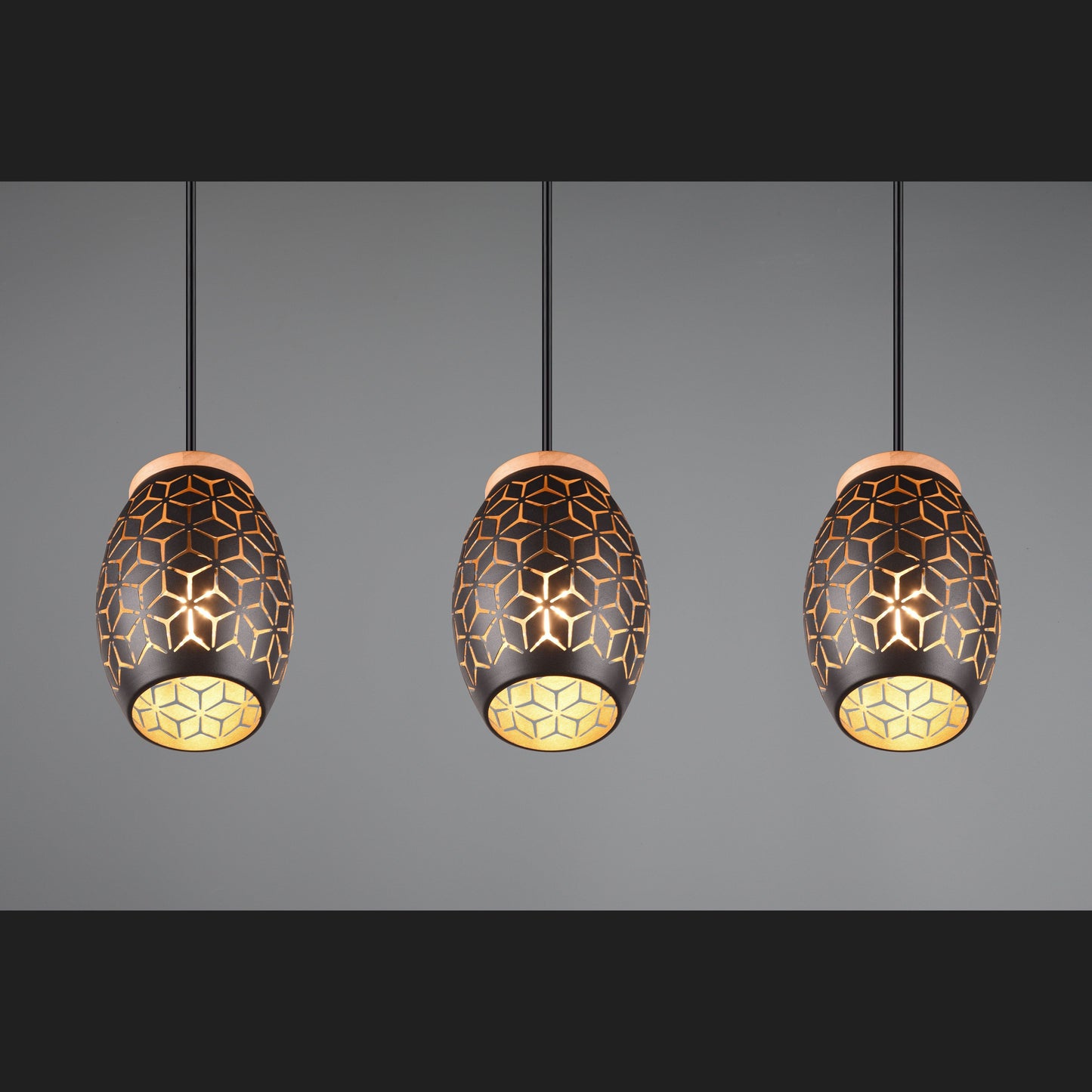 Bidar - Pendant - Black - Gold - Reality