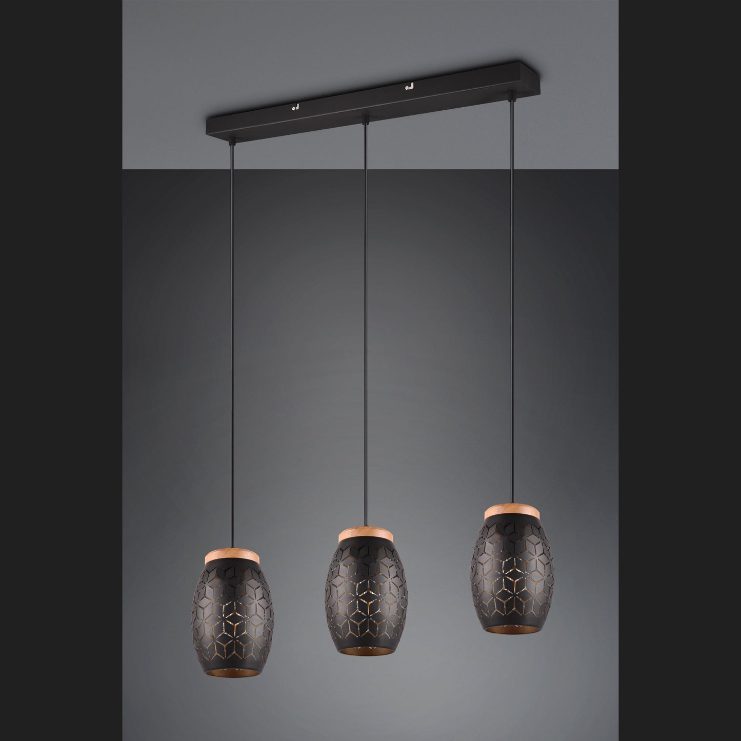 Bidar - Pendant - Black - Gold - Reality