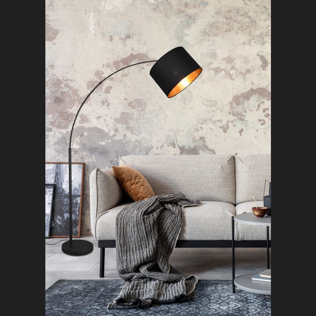 Bolivia - Floor lamp - Black - Gold - Reality