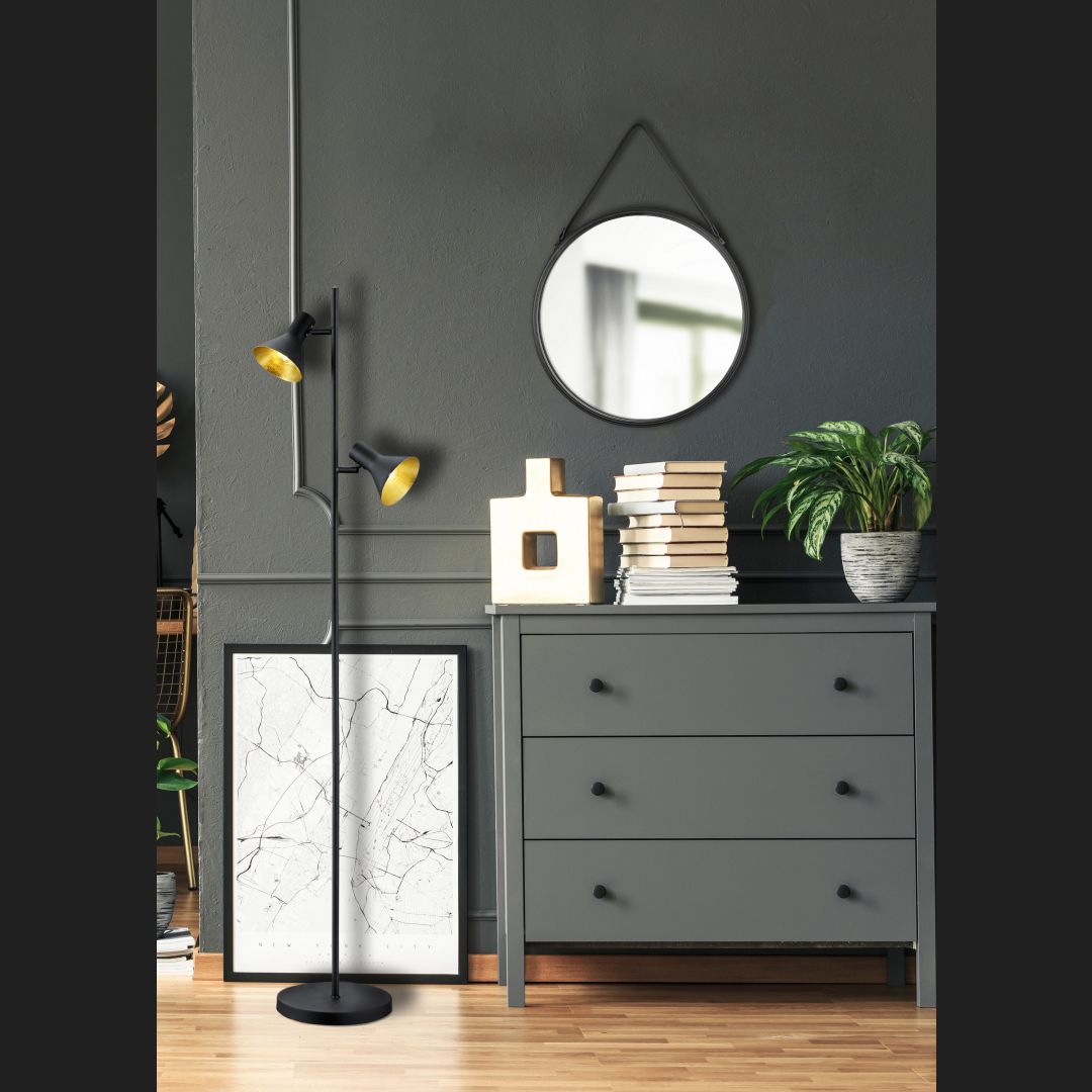 Nina - Floor lamp - Gold - Reality