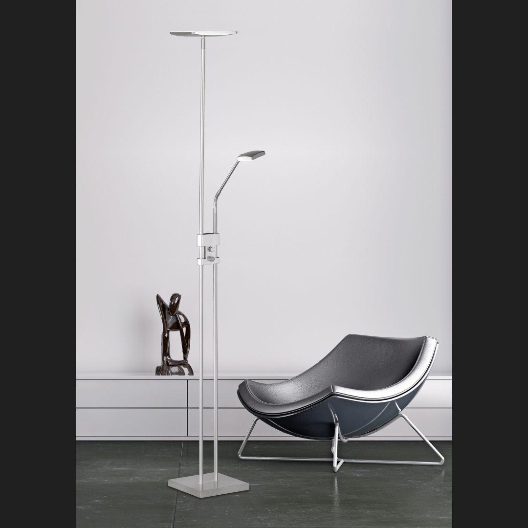 Luke - Floor lamp - Nickel Matt - Reality