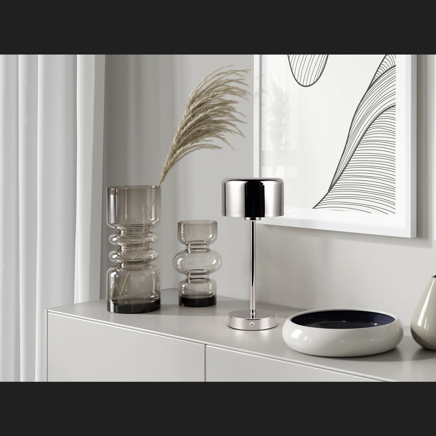 Jeff - Table lamp - Chrome - Reality