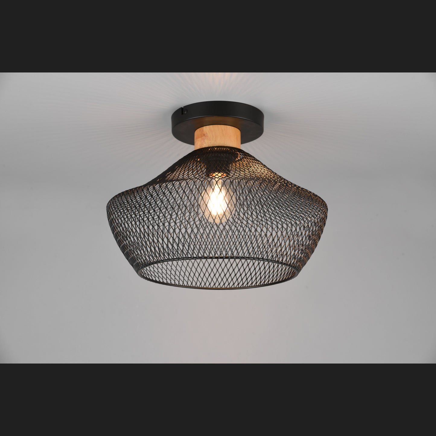 Valeria - Ceiling lamp - Black Matt - Reality