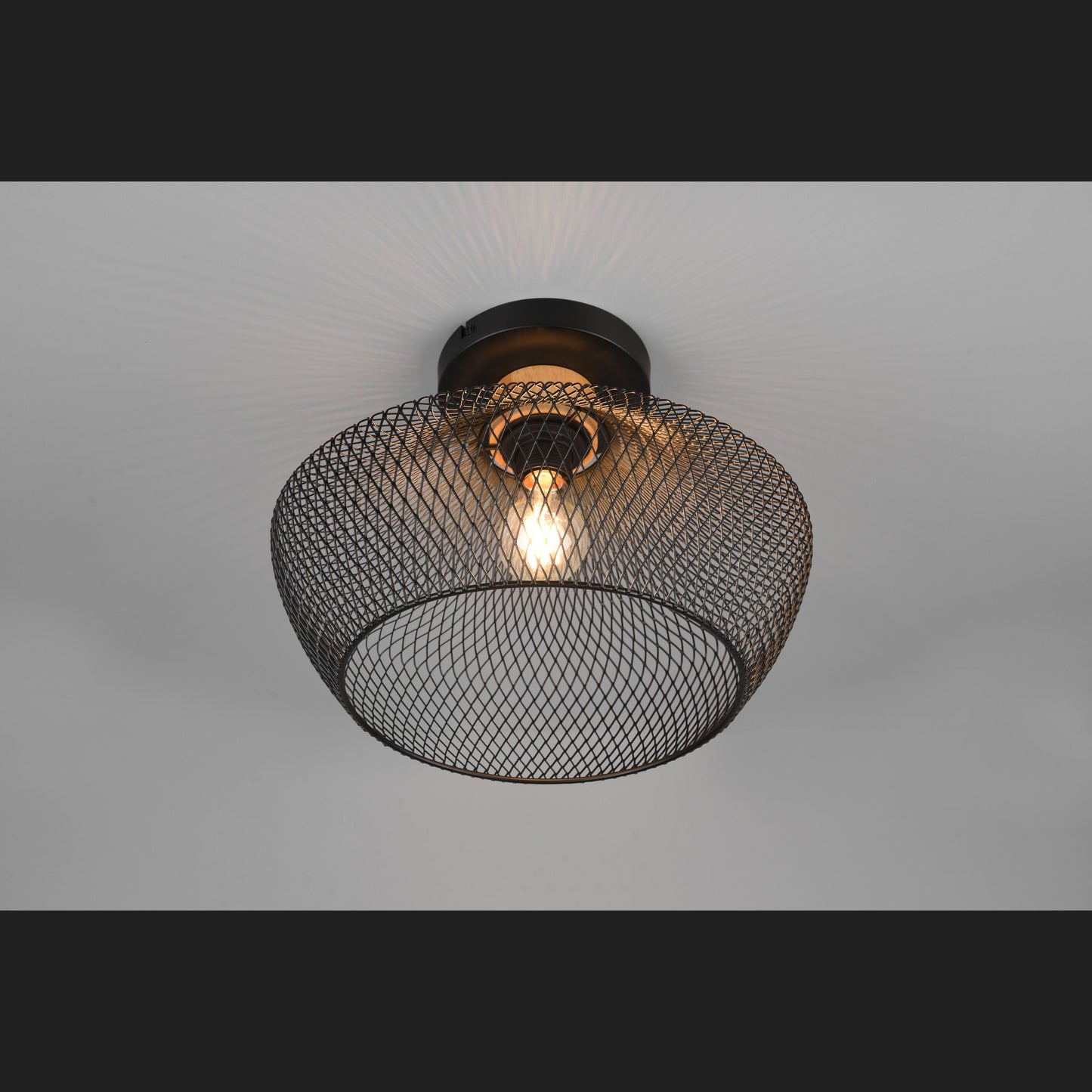 Valeria - Ceiling lamp - Black Matt - Reality