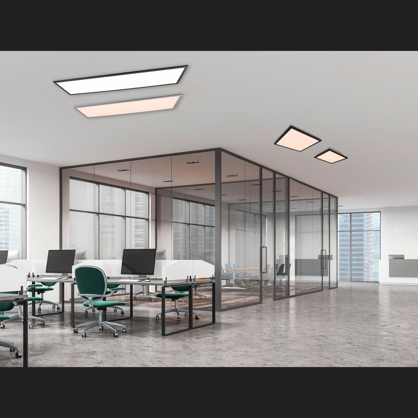 Gamma - Ceiling lamp - Black Matt - Reality