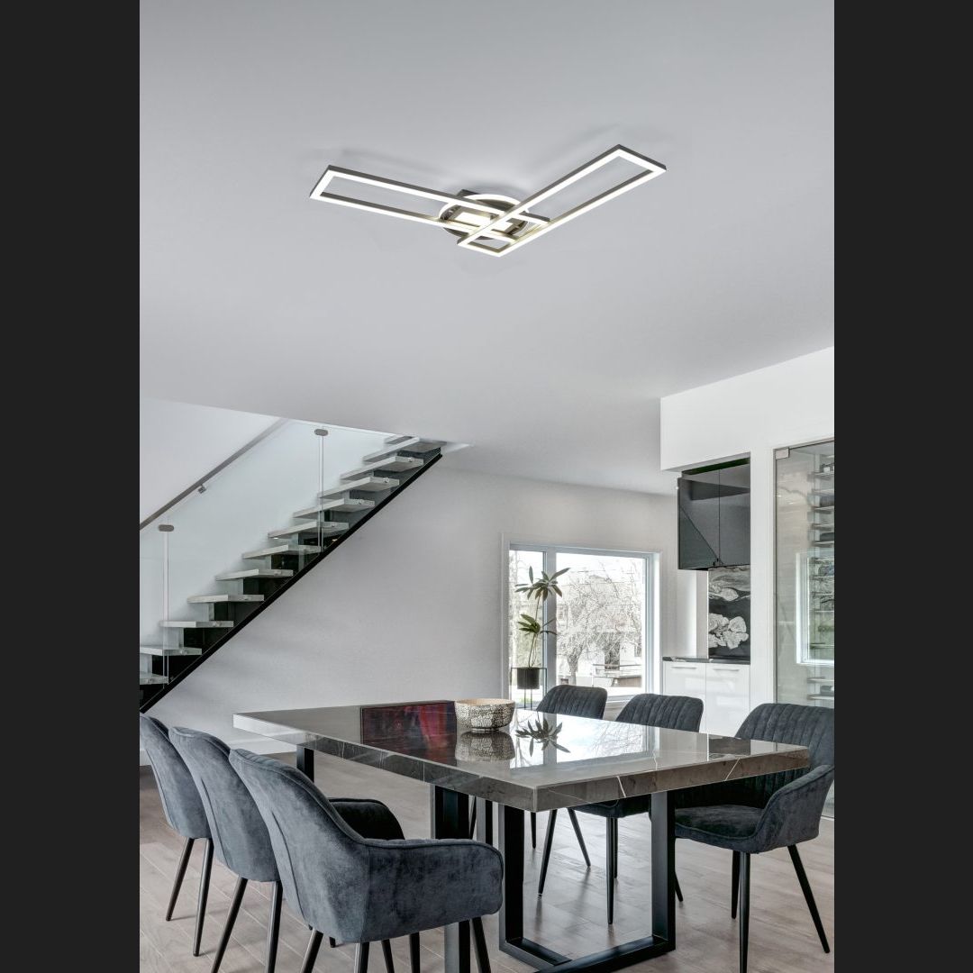 Twister - Ceiling lamp - Nickel Matt - Reality