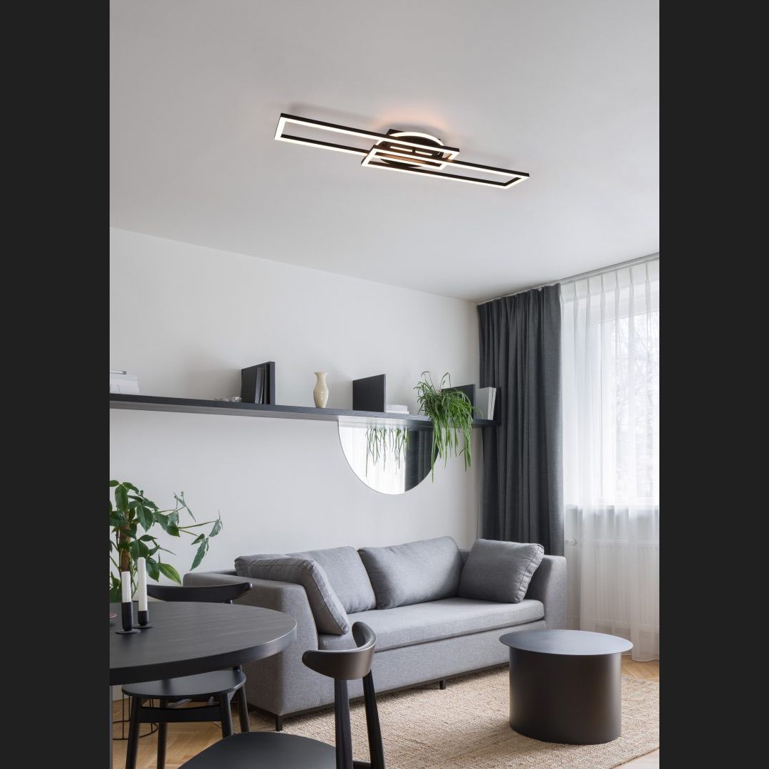 Twister - Ceiling lamp - Black Matt - Reality