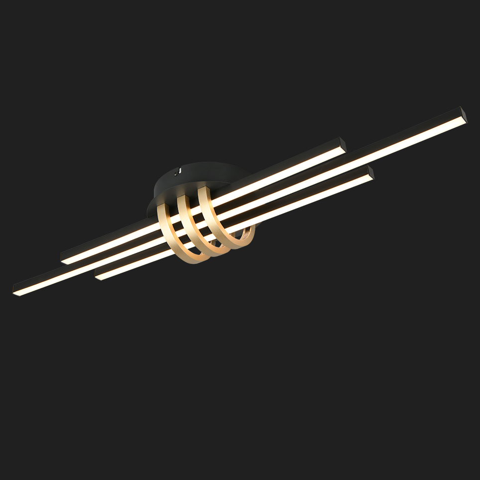 Cinto - Ceiling Lamp - Black Gold - Reality - R67873180
