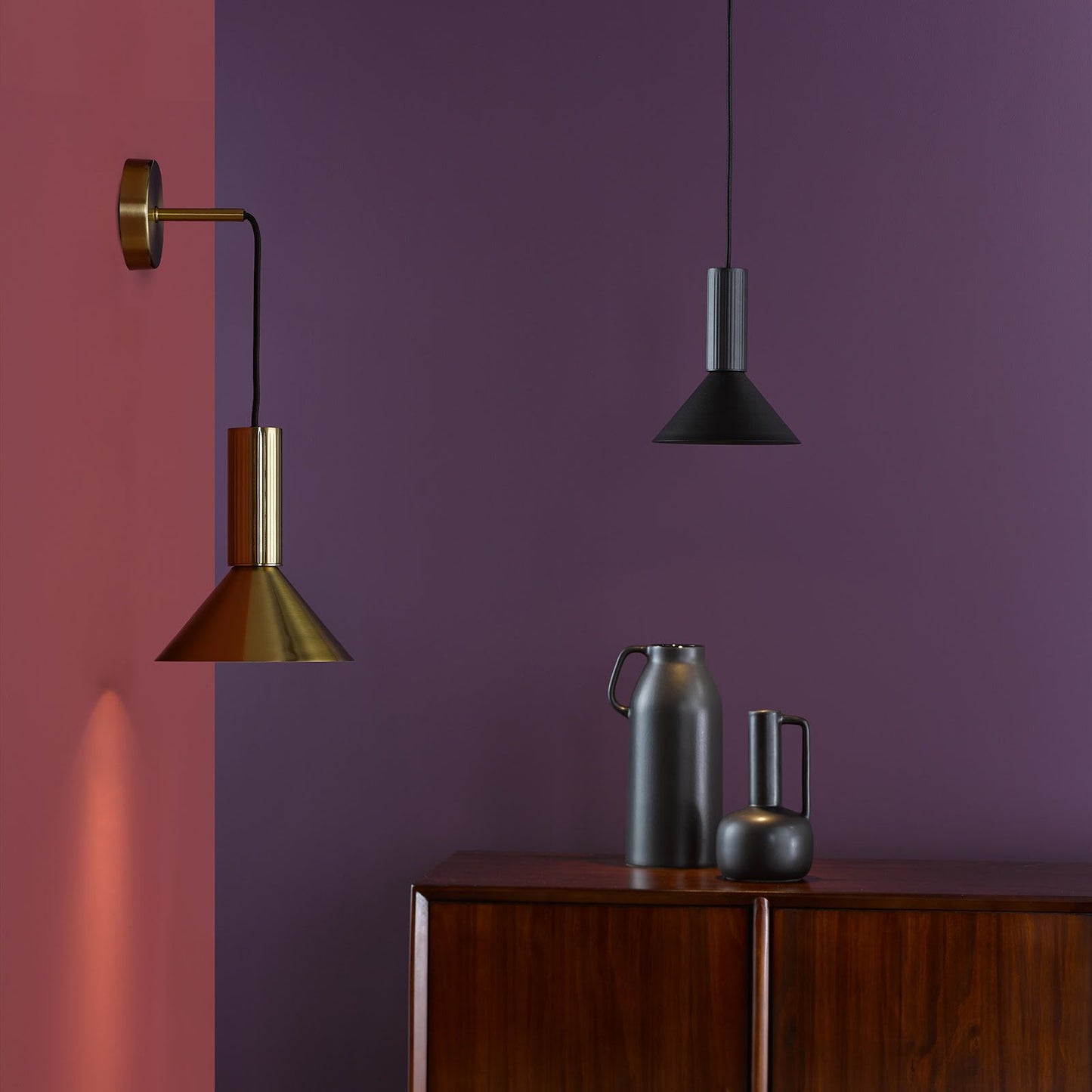 Ragnar Pendant/Wall Light Satin Black