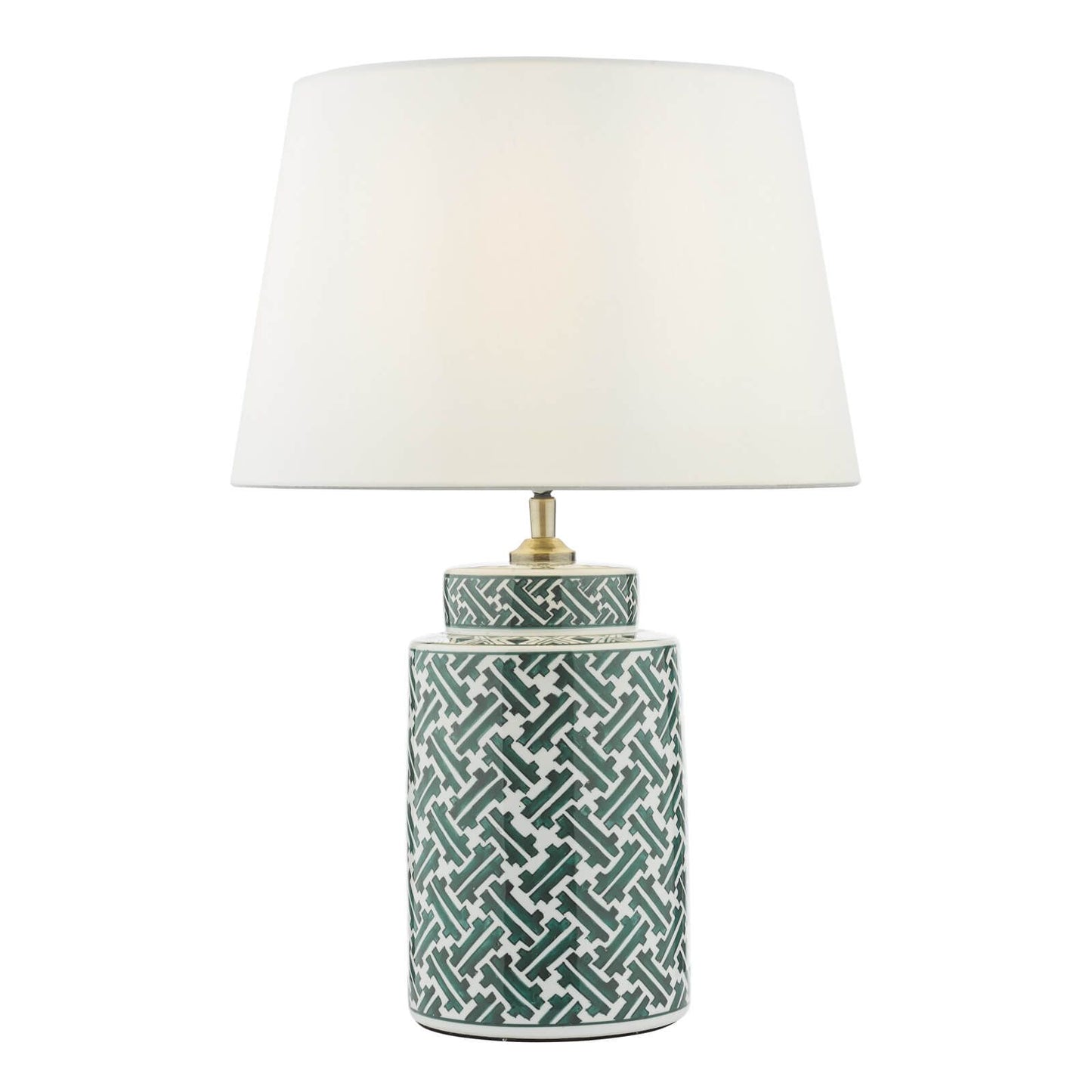 Reese Table Lamp Green Print With Shade