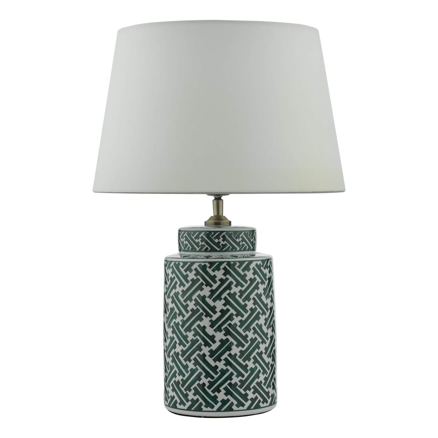 Reese Table Lamp Green Print With Shade