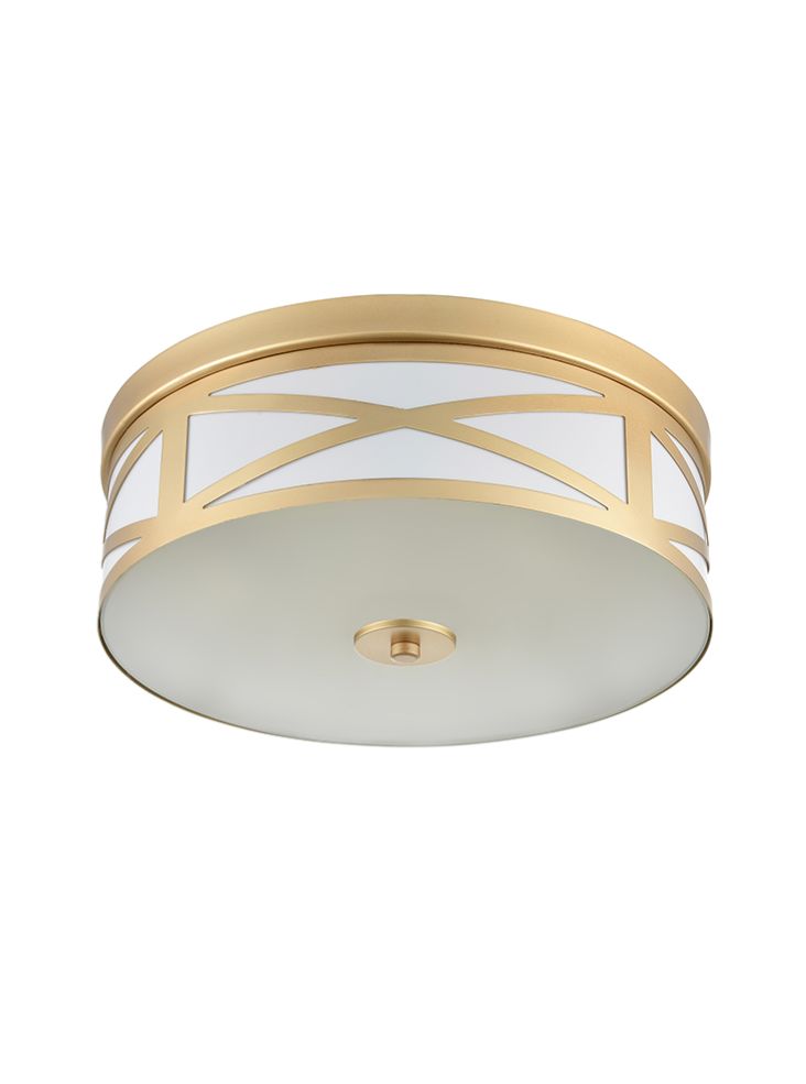 Ringo Gold Painted 380mm Flush Ceiling Fitting