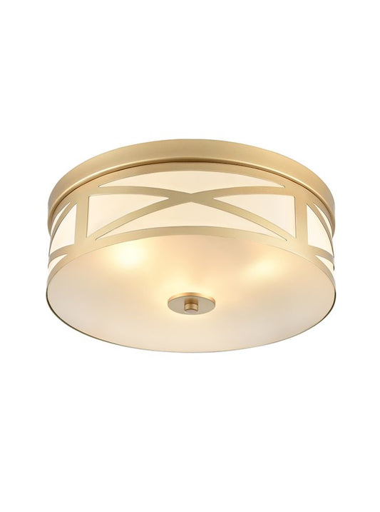 Ringo Gold Painted 380mm Flush Ceiling Fitting