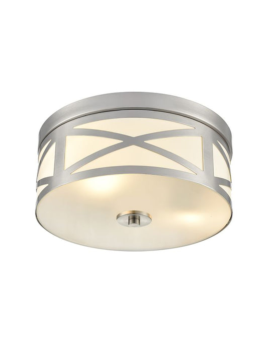 Ringo Satin Nickel 300mm Flush Ceiling Fitting