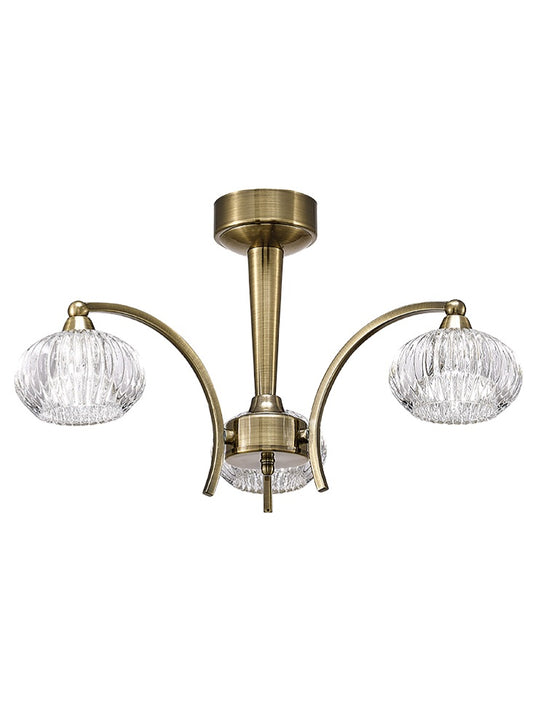 Ripple 3 Light Ceiling Fitting