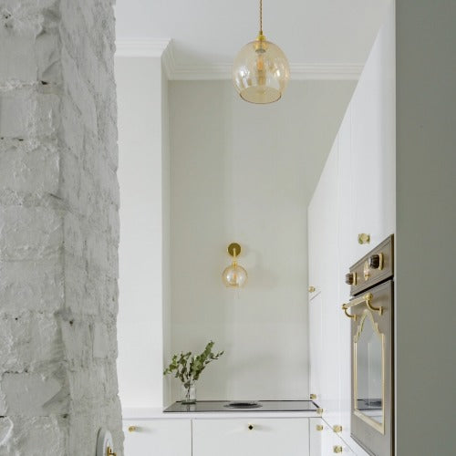 Rowan Pendant lamp L Golden smoke