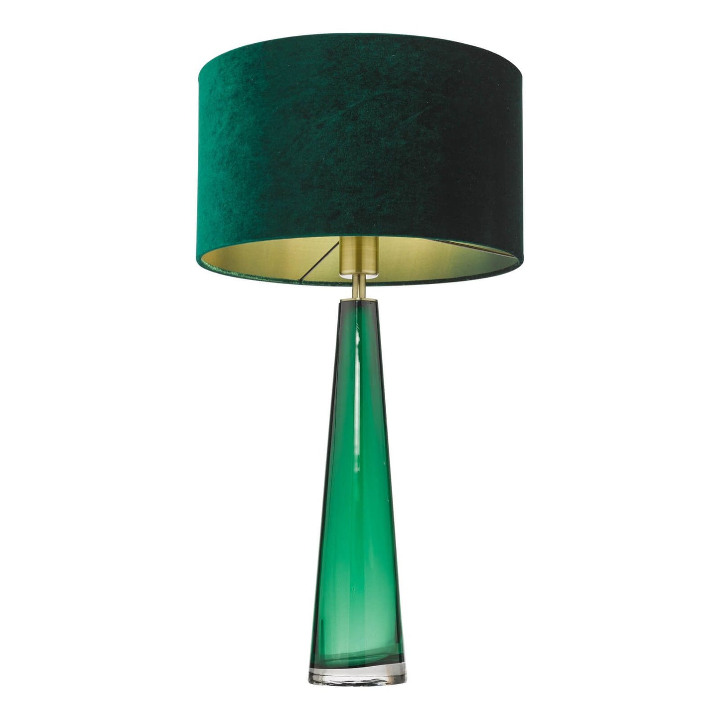 Samara Table Lamp Green Glass With Shade