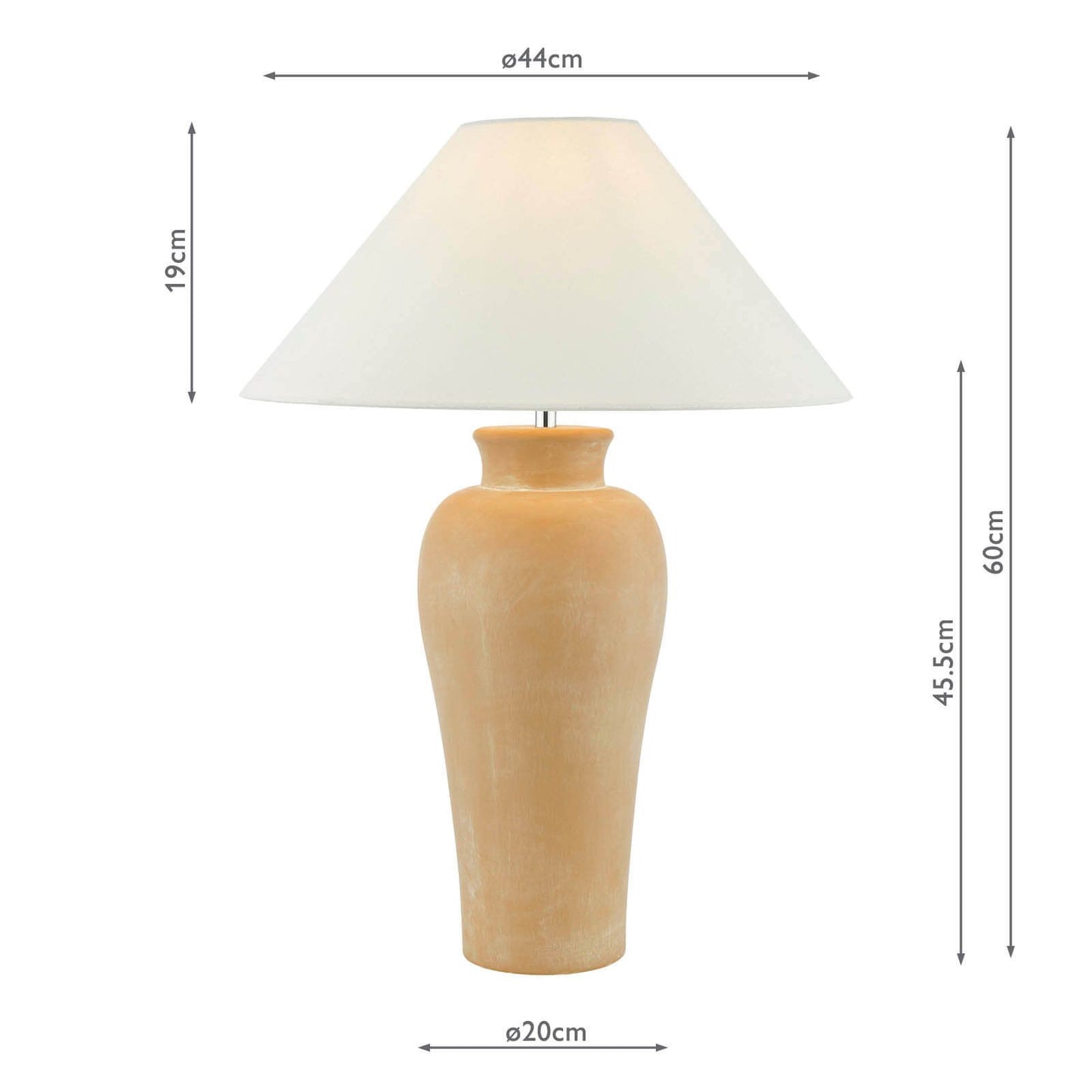 Sasha Terracotta Table Lamp With Shade