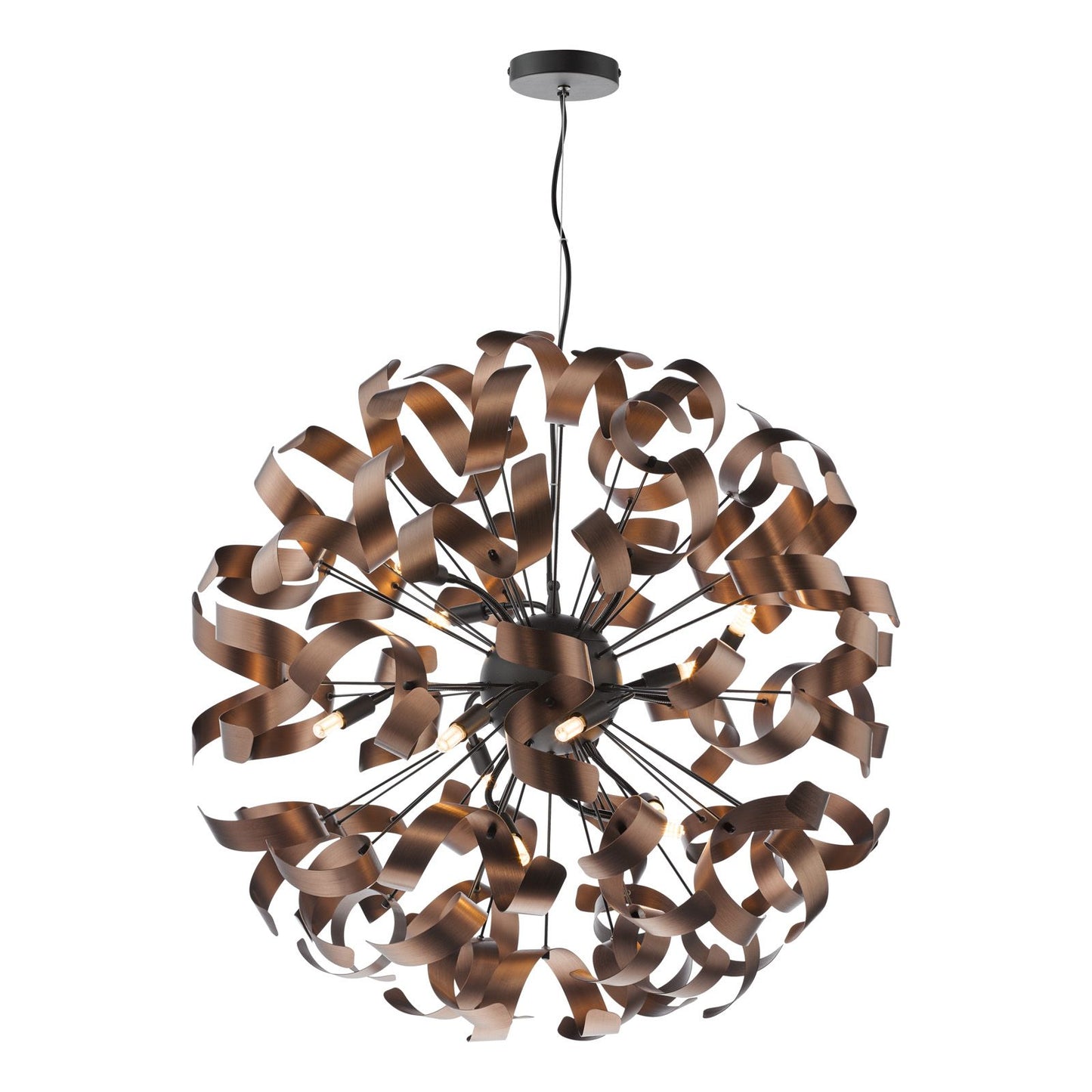 Swash 12 Light Pendant Matt Black Fitting Only