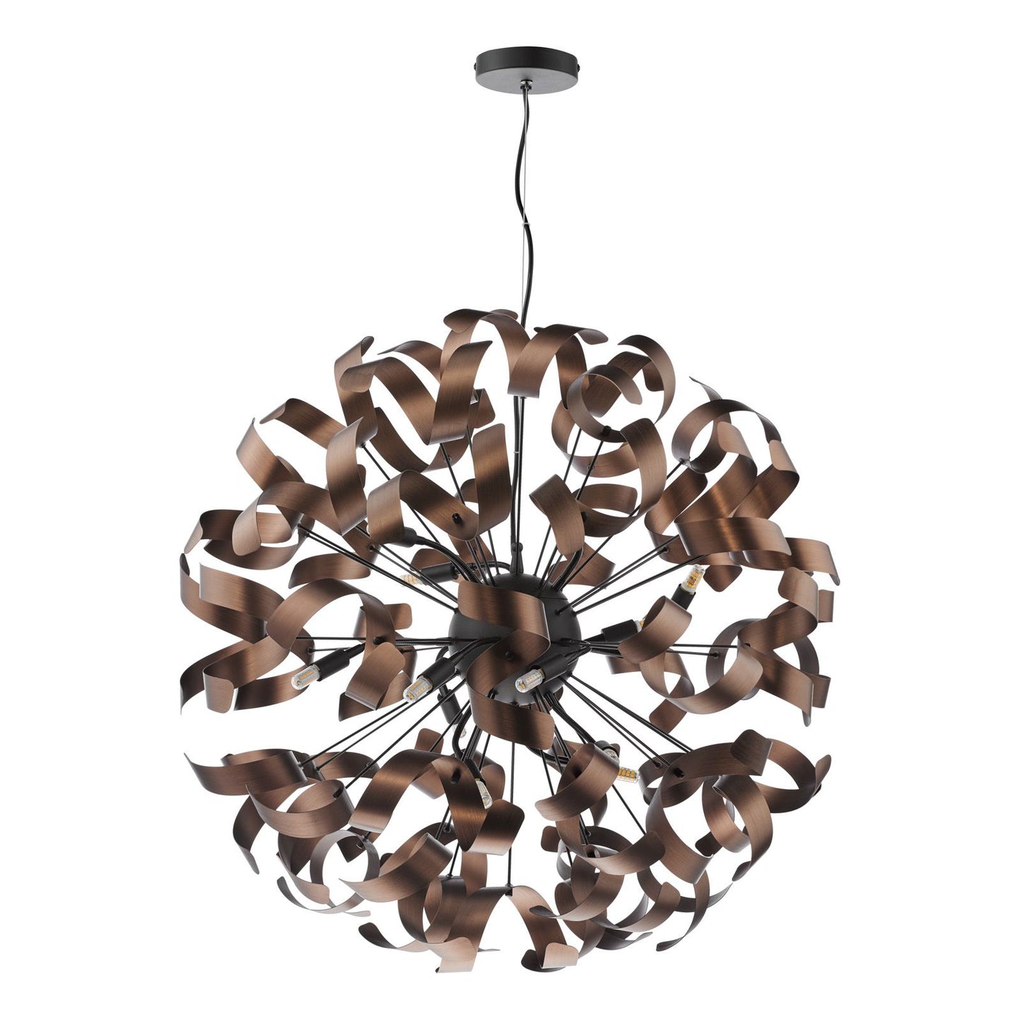 Swash 12 Light Pendant Matt Black Fitting Only