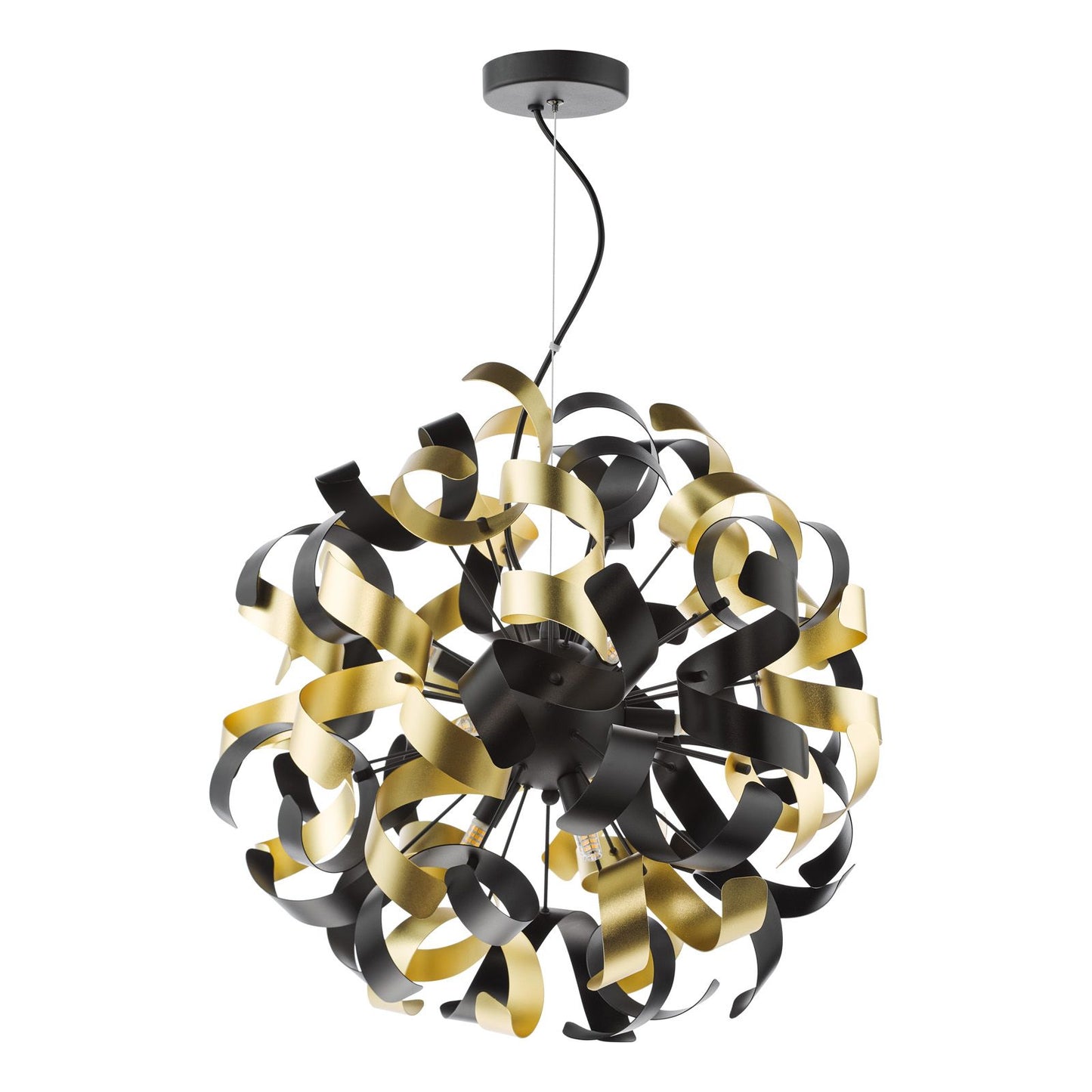 Swash 9 Light Pendant Matt Black Fitting Only