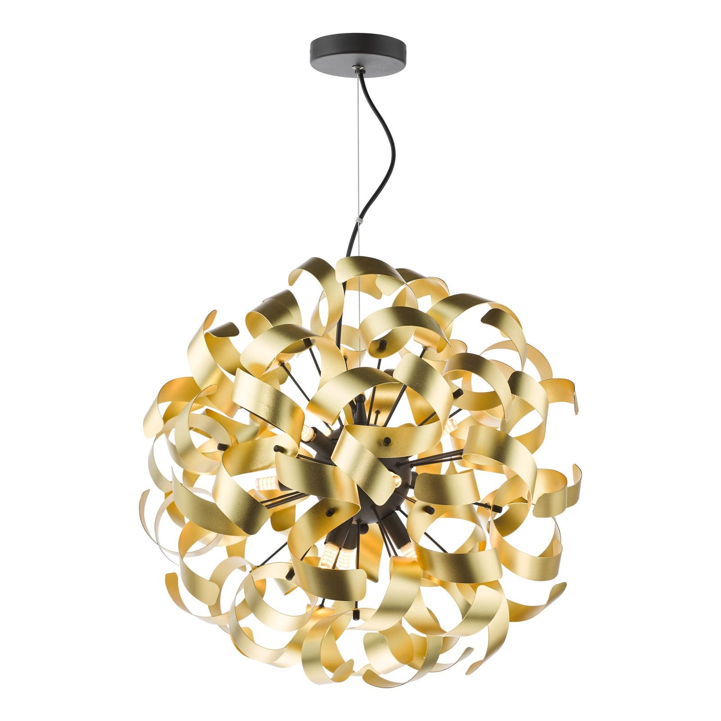 Swash 9 Light Pendant Matt Black Fitting Only