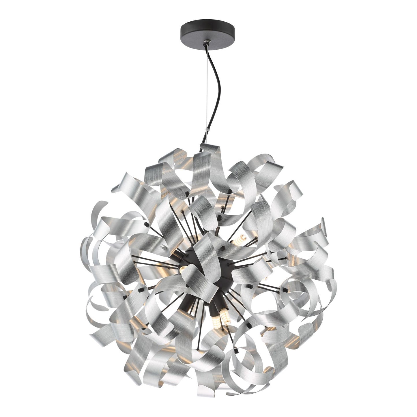 Swash 9 Light Pendant Matt Black Fitting Only