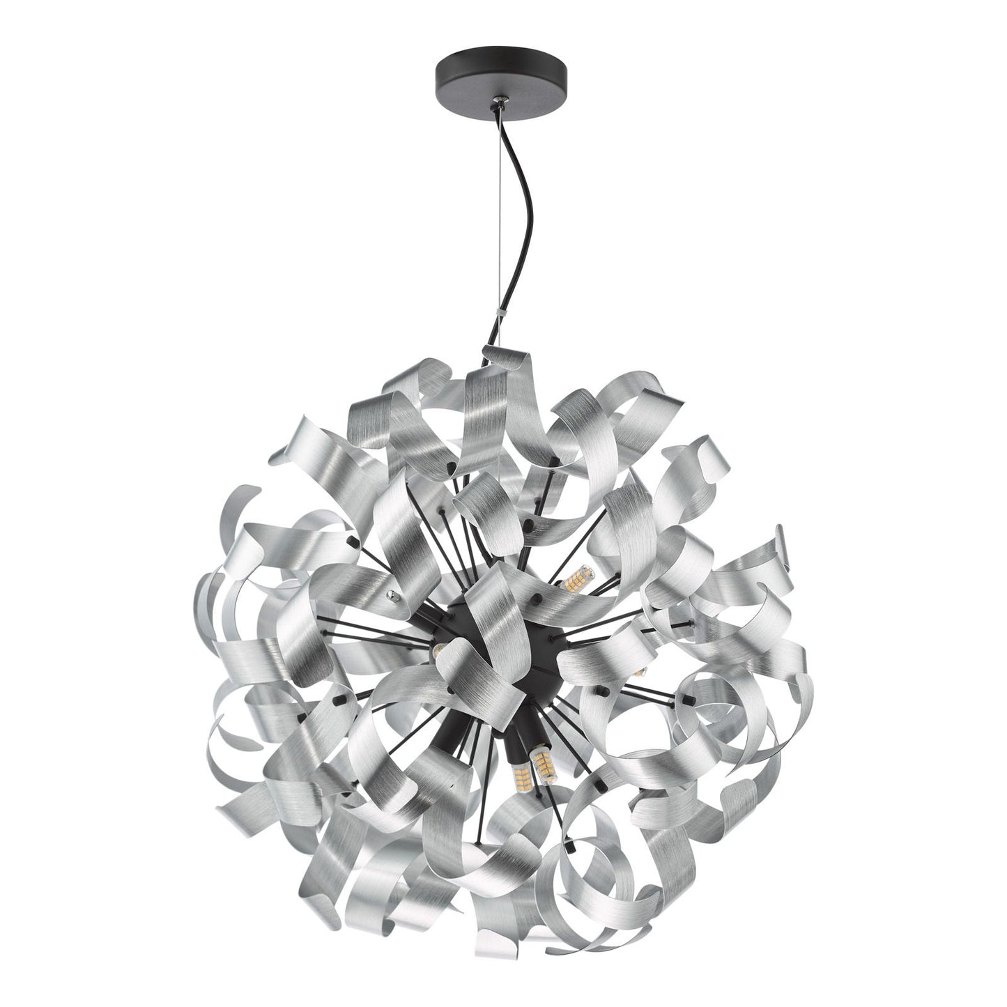 Swash 9 Light Pendant Matt Black Fitting Only