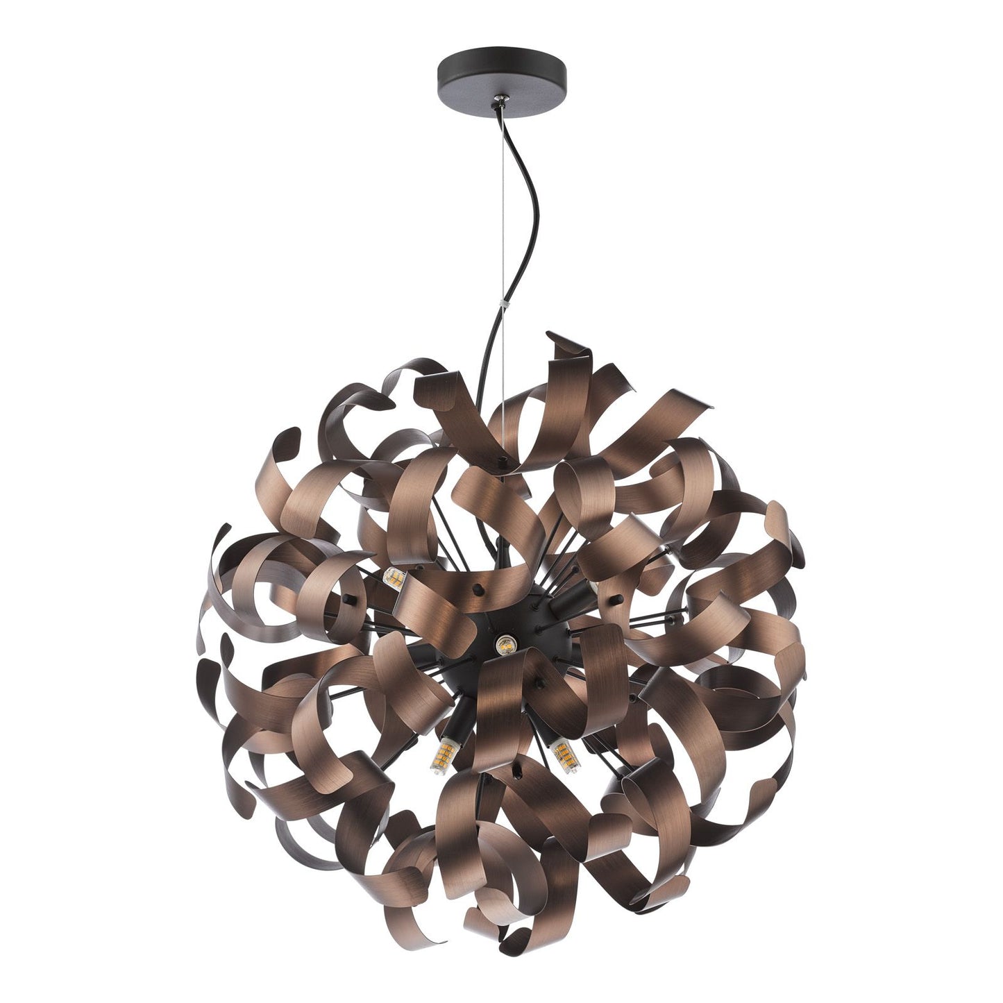 Swash 9 Light Pendant Matt Black Fitting Only