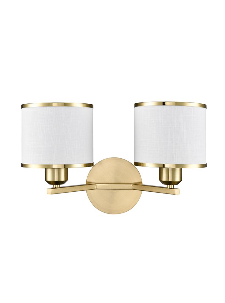 Sirius 2lt Wall Light in Aged Brass