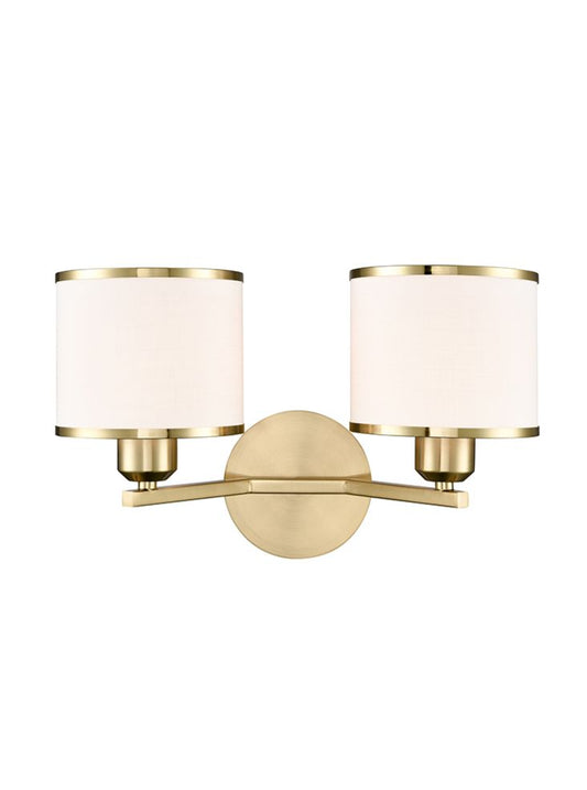 Sirius 2lt Wall Light in Aged Brass