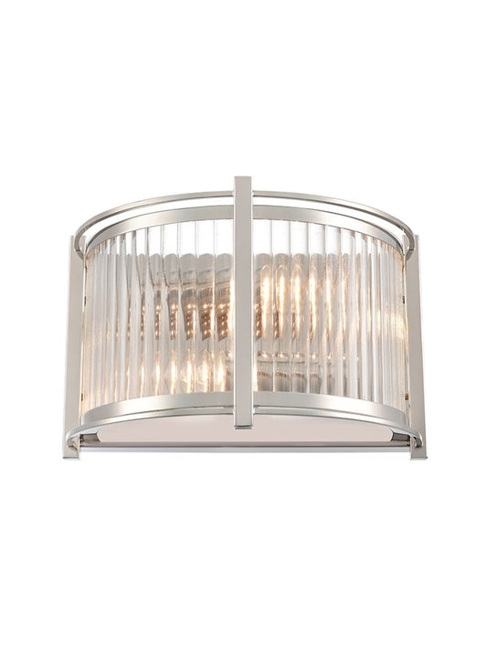 Sloane wall light in polished nickel