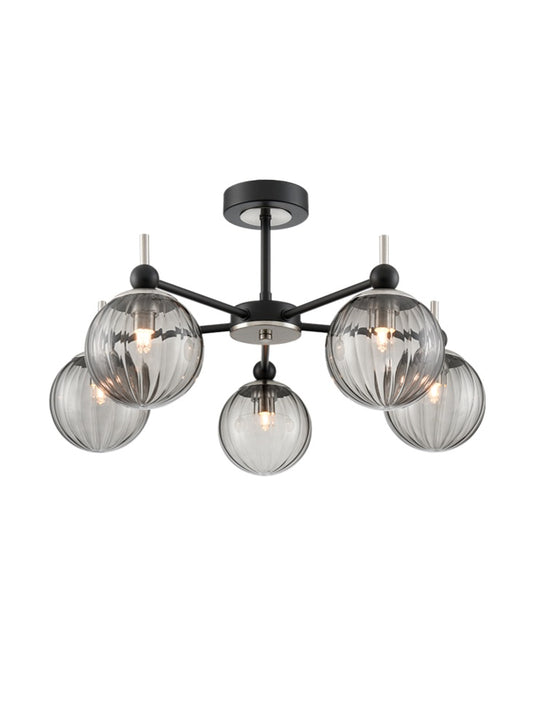 Solar 5lt Fitting matt black and satin nickel