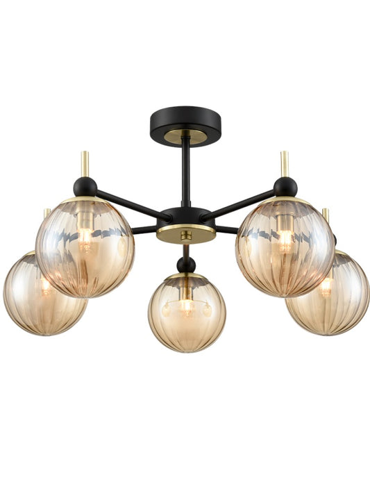 Solar 5lt Fitting matt black and  satin brass