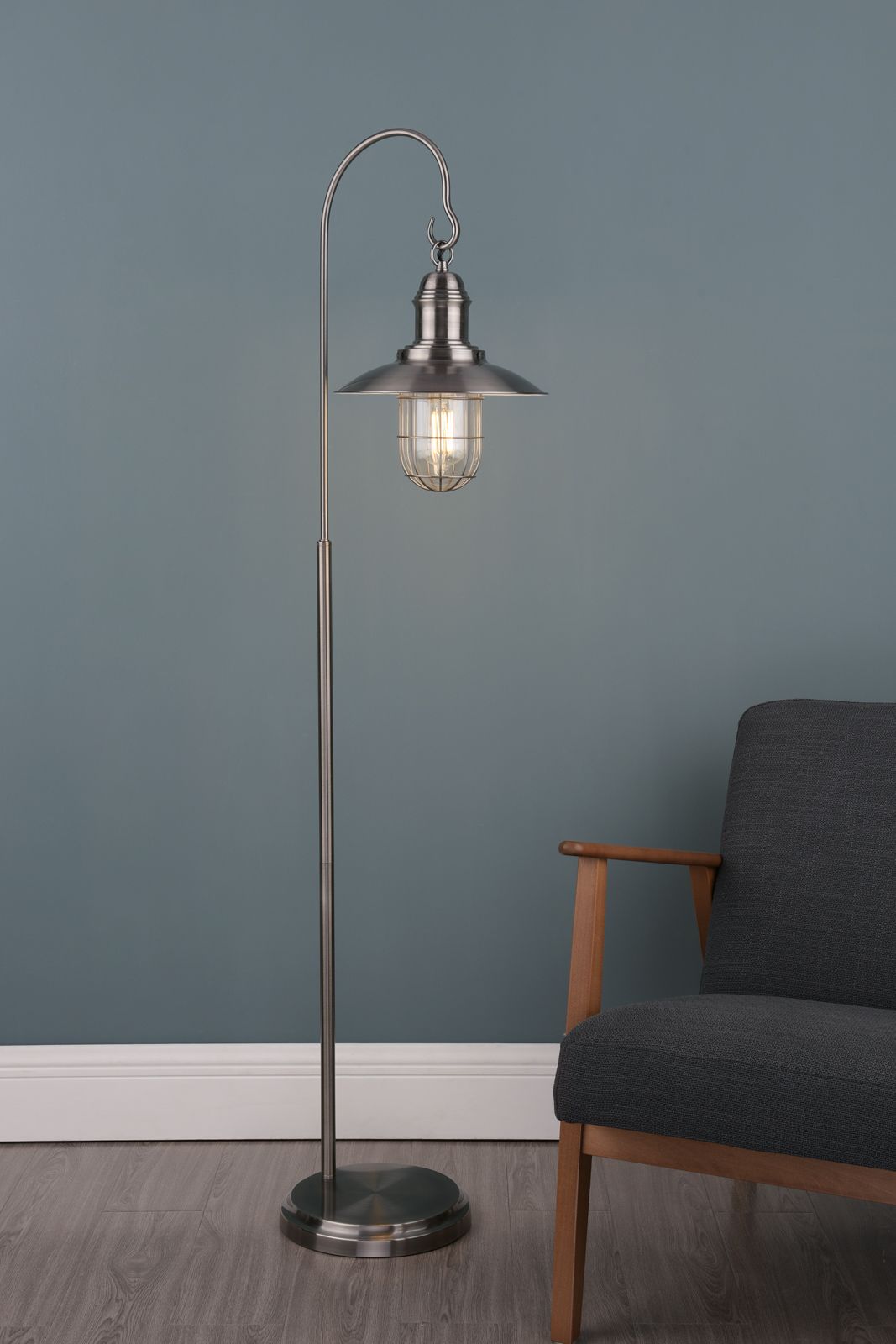 Terrace Floor Lamp Antique Chrome