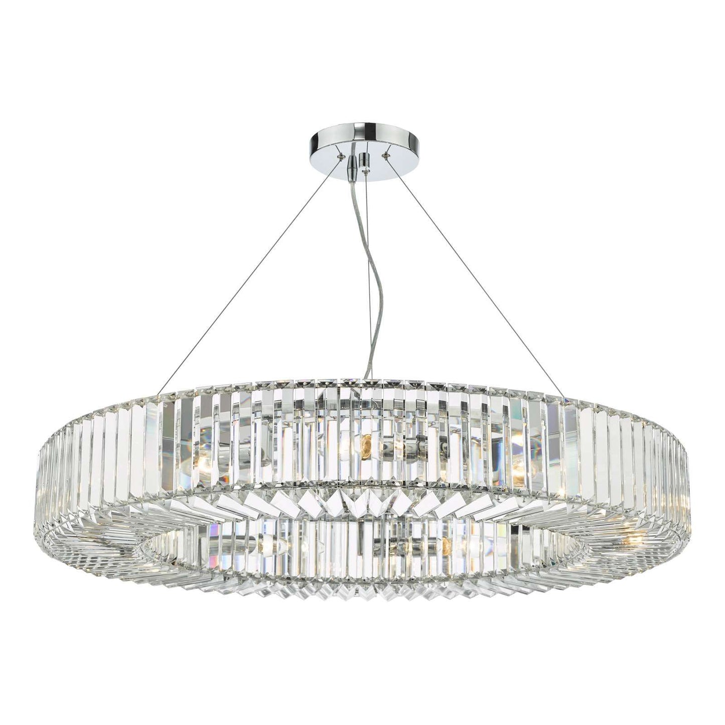 Teyana 9 Light Pendant Polished Chrome Crystal